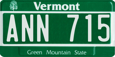 VT license plate ANN715
