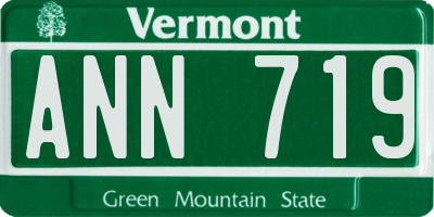 VT license plate ANN719