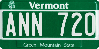 VT license plate ANN720
