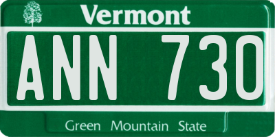 VT license plate ANN730