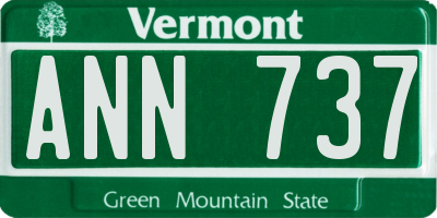 VT license plate ANN737