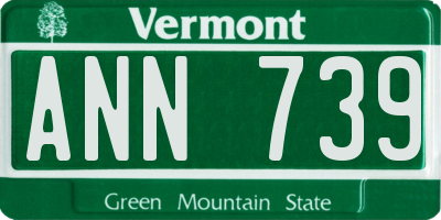 VT license plate ANN739