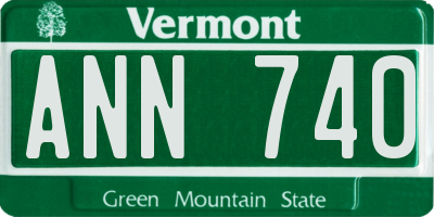 VT license plate ANN740