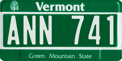 VT license plate ANN741
