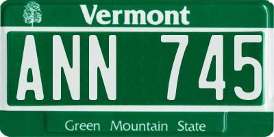 VT license plate ANN745