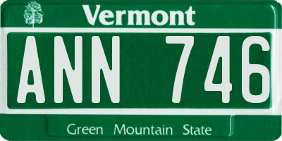 VT license plate ANN746