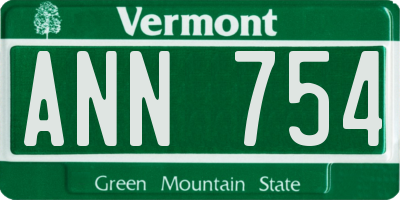 VT license plate ANN754