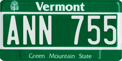 VT license plate ANN755