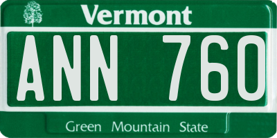 VT license plate ANN760