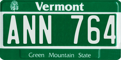 VT license plate ANN764