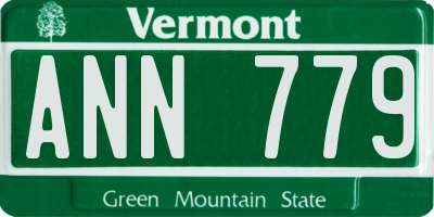 VT license plate ANN779