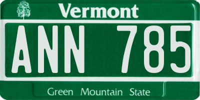VT license plate ANN785