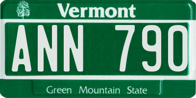 VT license plate ANN790