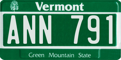 VT license plate ANN791