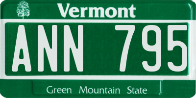 VT license plate ANN795