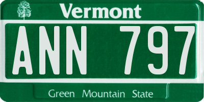 VT license plate ANN797