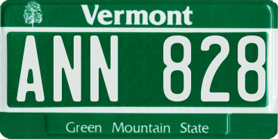 VT license plate ANN828