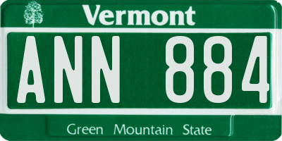 VT license plate ANN884