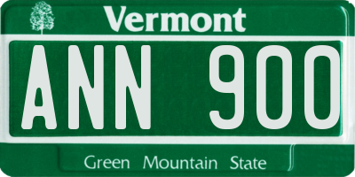 VT license plate ANN900
