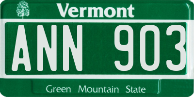 VT license plate ANN903