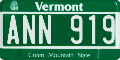 VT license plate ANN919