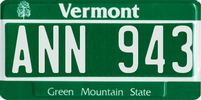 VT license plate ANN943