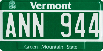 VT license plate ANN944