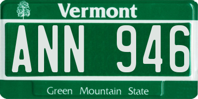 VT license plate ANN946