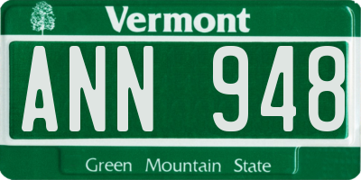 VT license plate ANN948