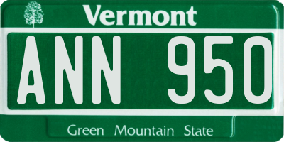 VT license plate ANN950