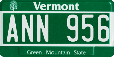 VT license plate ANN956
