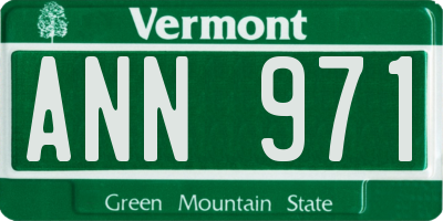 VT license plate ANN971