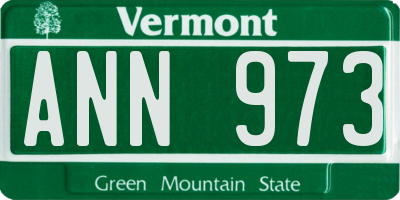 VT license plate ANN973