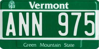 VT license plate ANN975
