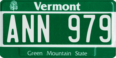 VT license plate ANN979
