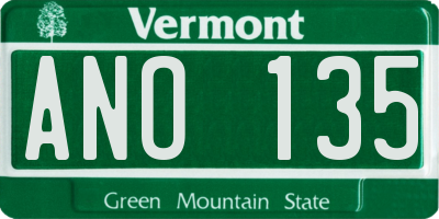 VT license plate ANO135