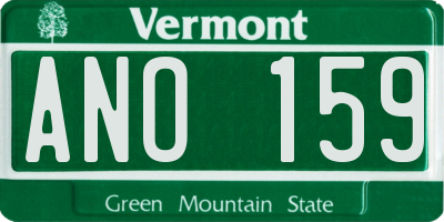 VT license plate ANO159