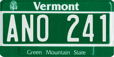 VT license plate ANO241