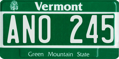 VT license plate ANO245