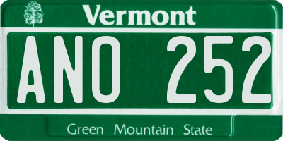 VT license plate ANO252