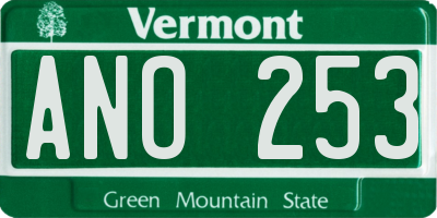 VT license plate ANO253