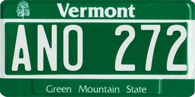 VT license plate ANO272