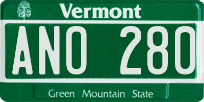 VT license plate ANO280