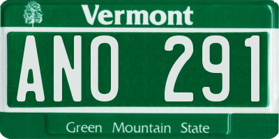 VT license plate ANO291