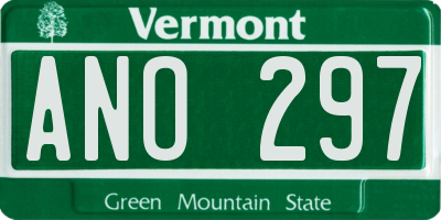 VT license plate ANO297