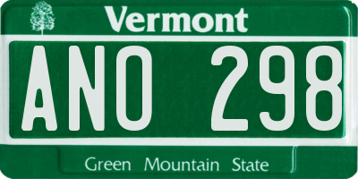 VT license plate ANO298