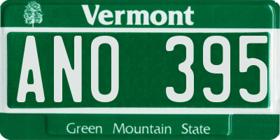 VT license plate ANO395
