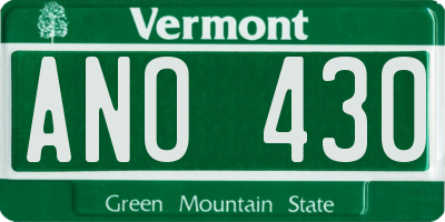 VT license plate ANO430