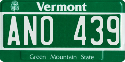 VT license plate ANO439