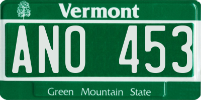 VT license plate ANO453